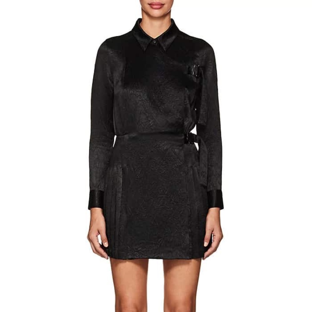 Opening Ceremony Crinkle Satin Wrap Dress
